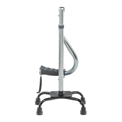 Drive Medical Folding Quad Cane, Small Base, Charcoal
