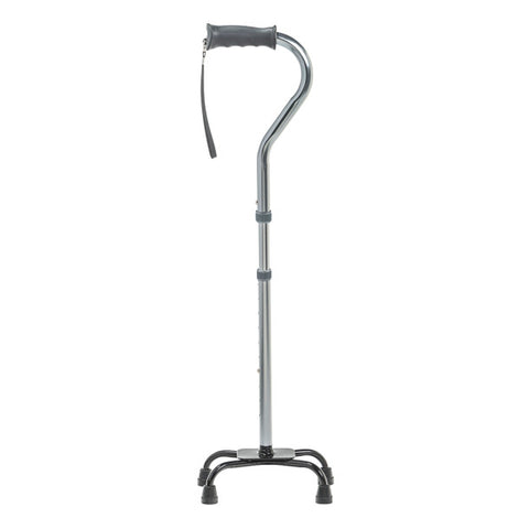 Drive Medical Folding Quad Cane, Small Base, Charcoal